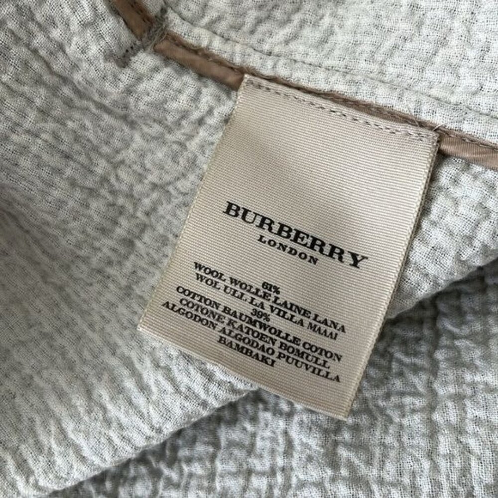 Burberry Metallic Tweed Gold Belted Trench Coat Jacket - Picture 14 of 15